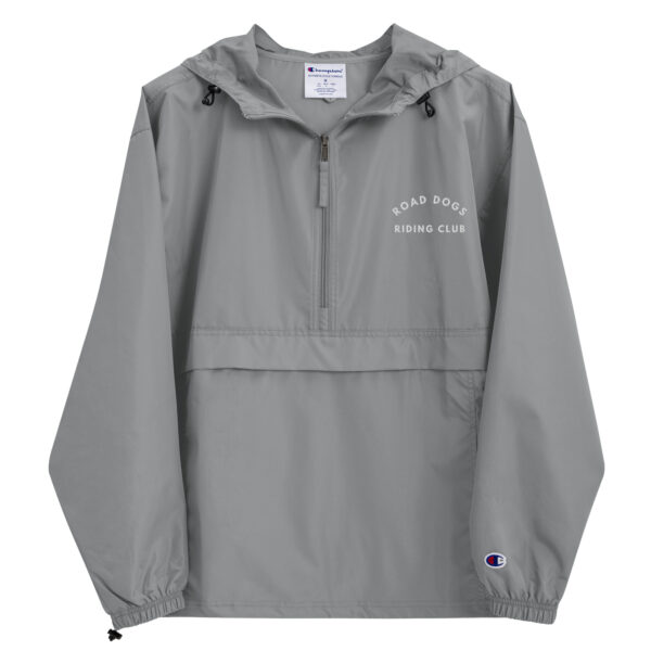 Embroidered Champion Packable Jacket (Graphite) - Image 2