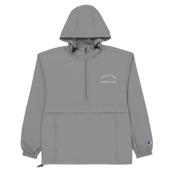 Embroidered Champion Packable Jacket (Graphite) - Image 3