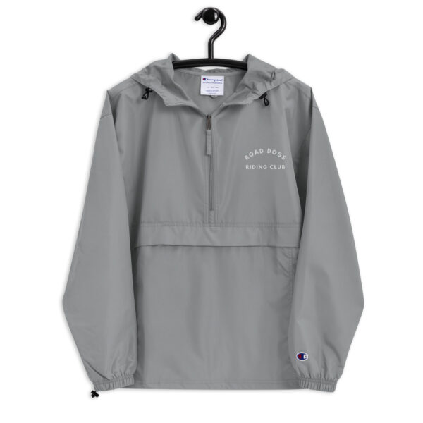 Embroidered Champion Packable Jacket (Graphite) - Image 6