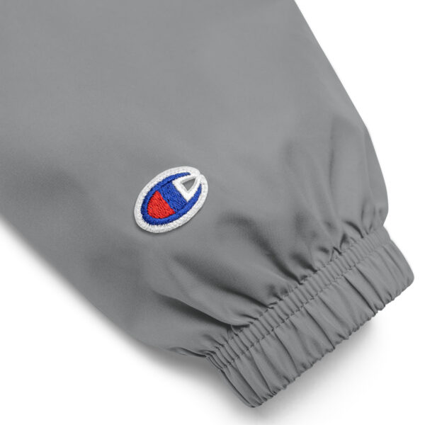 Embroidered Champion Packable Jacket (Graphite) - Image 4