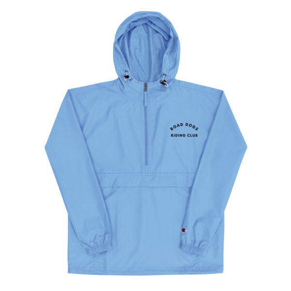 Embroidered Champion Packable Jacket (Light Blue)