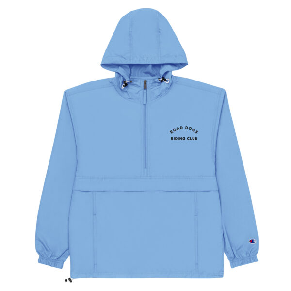 Embroidered Champion Packable Jacket (Light Blue) - Image 3