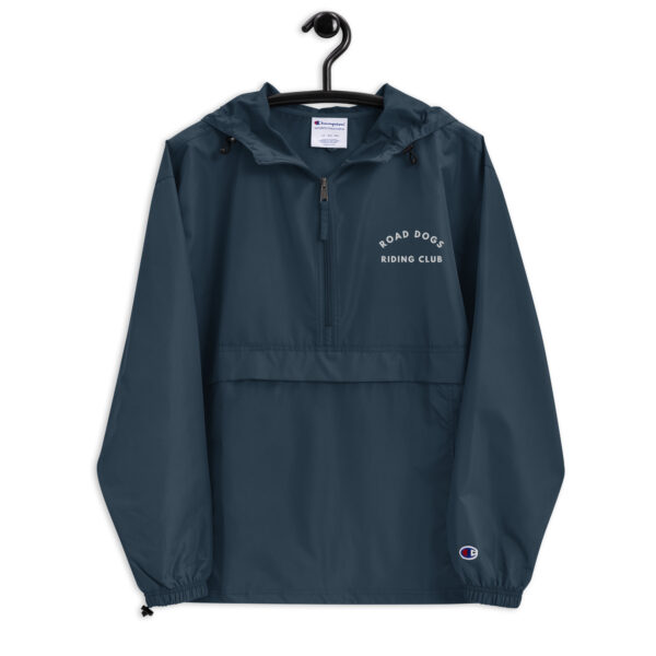 Embroidered Champion Packable Jacket (Navy) - Image 6