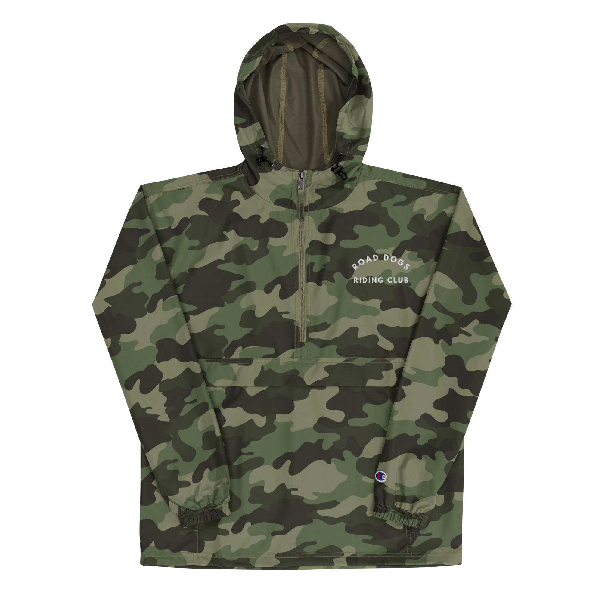 Embroidered Champion Packable Jacket (Camouflage)