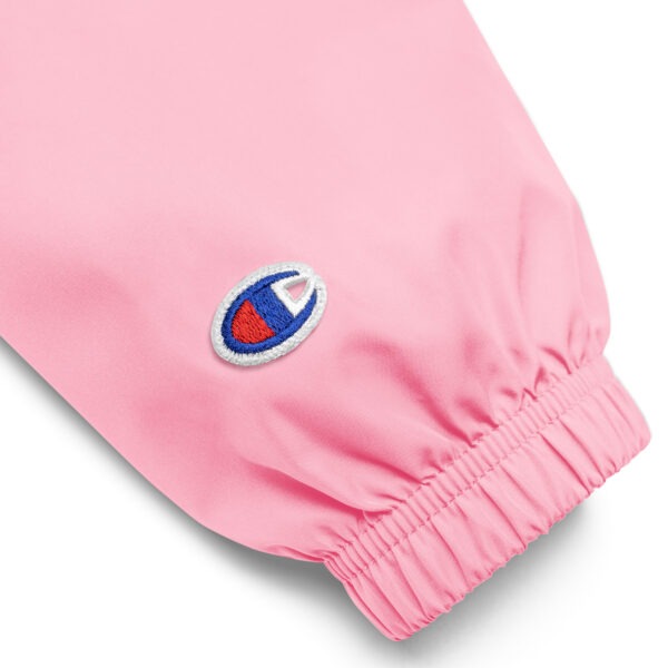 Embroidered Champion Packable Jacket (Pink) - Image 4