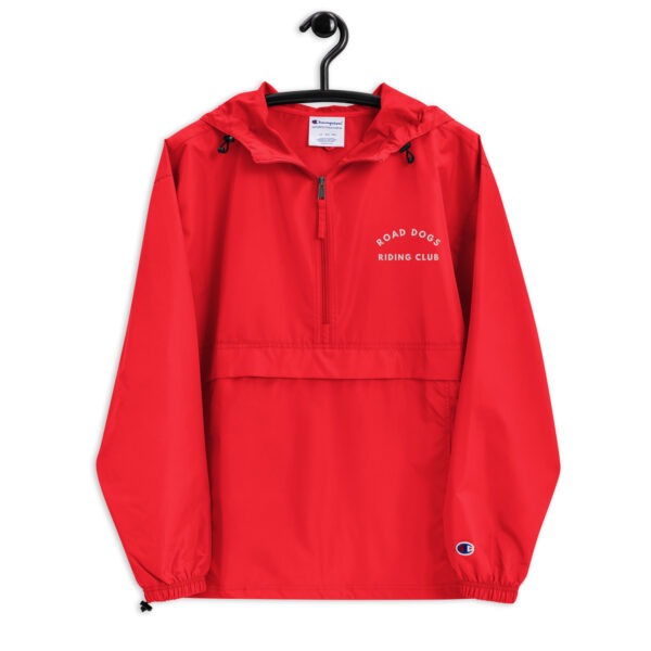 Embroidered Champion Packable Jacket (Scarlet) - Image 6
