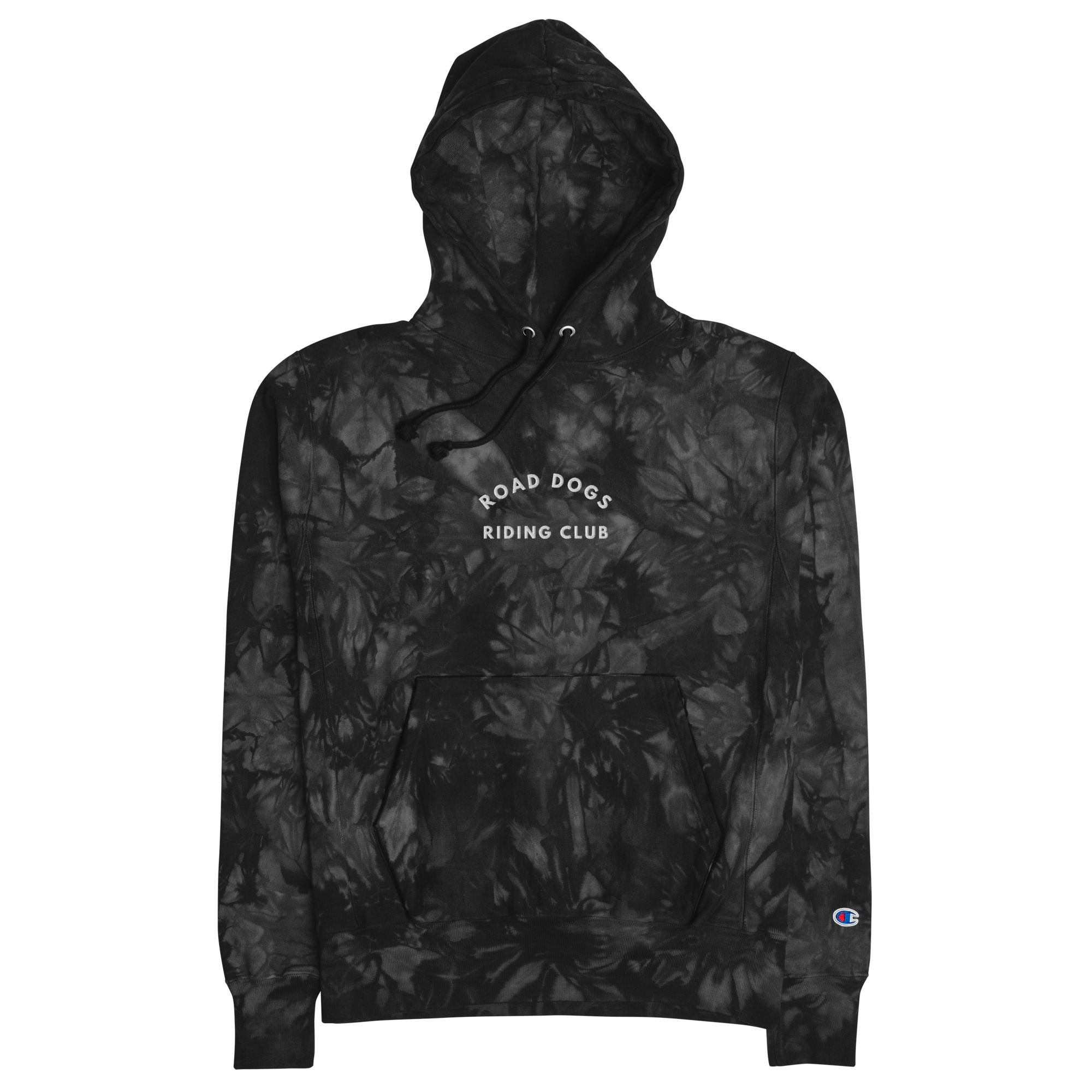 Unisex Champion Tie-dye Hoodie (Black)