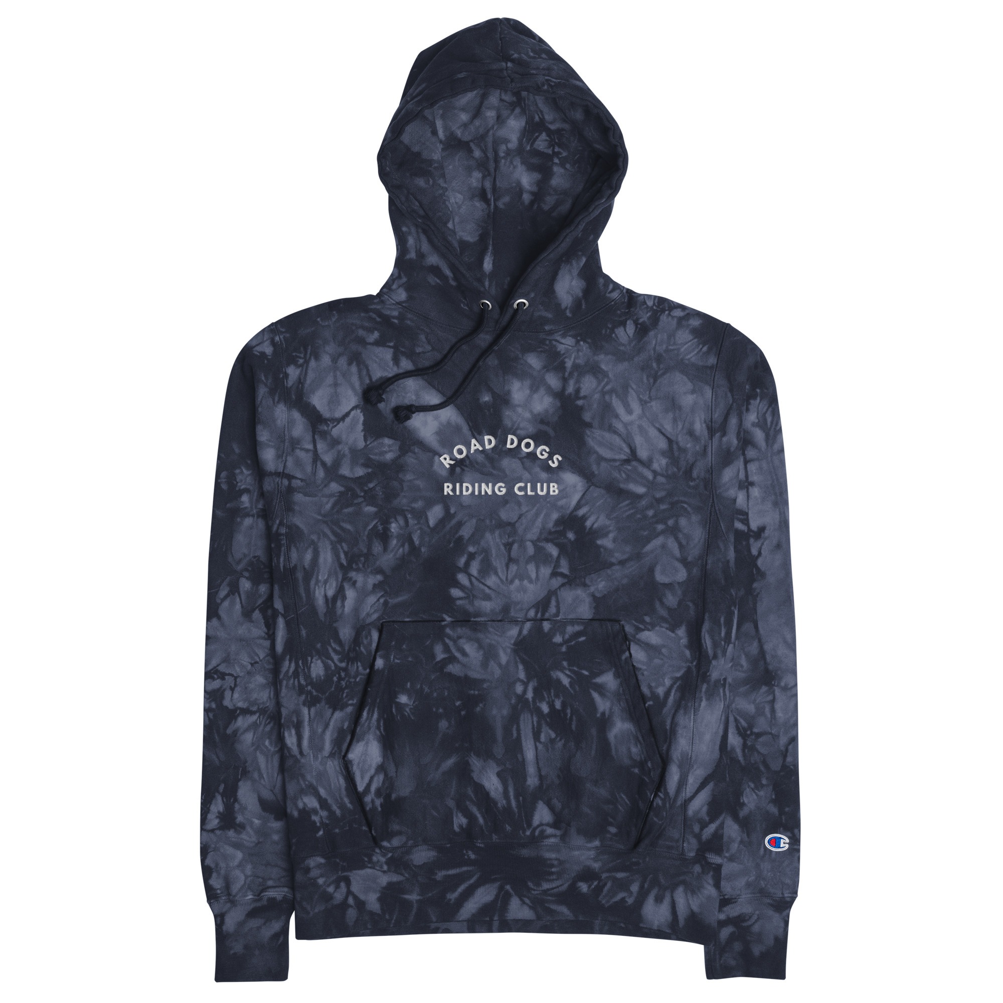 Unisex Champion tie-dye hoodie (Navy)