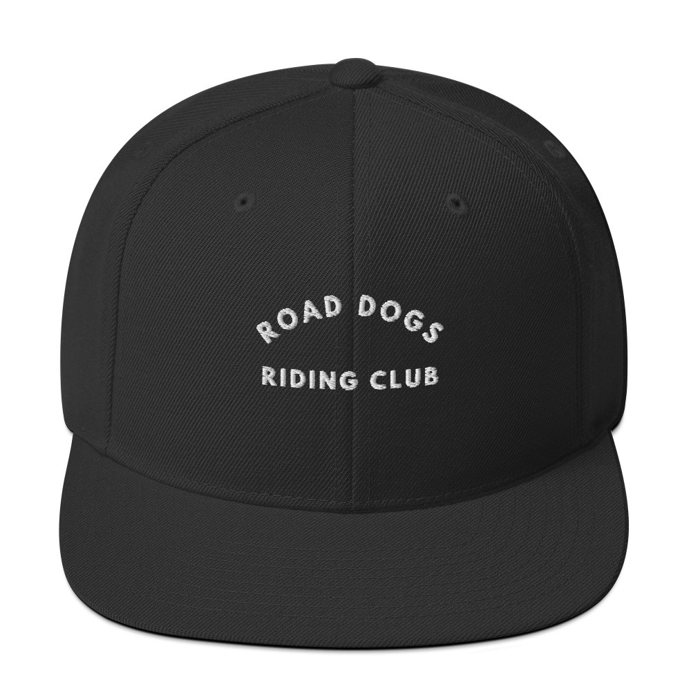Snapback Hat (White on Black)
