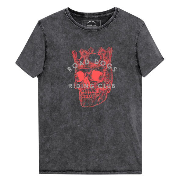 Red Skull King Denim T-Shirt (Black)