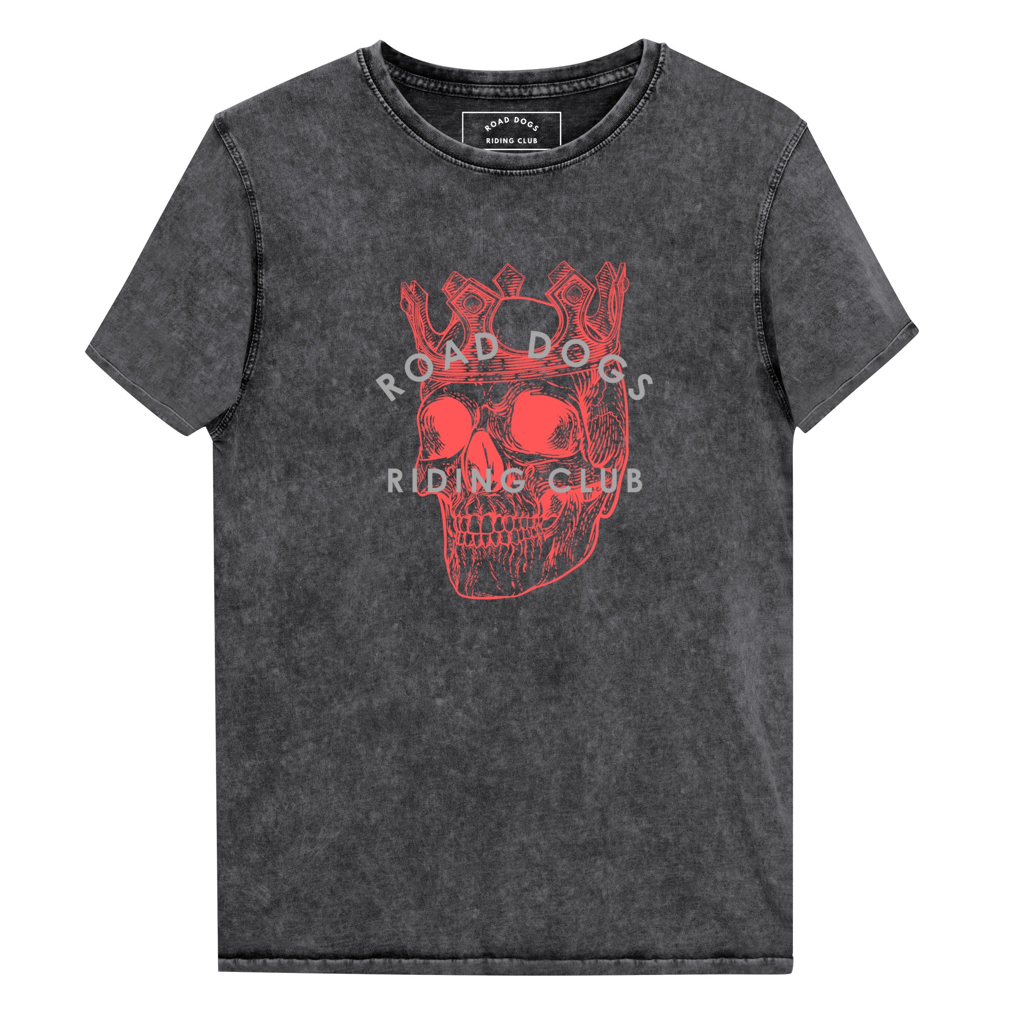 Red Skull King Denim T-Shirt (Black)