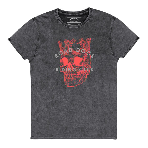 Red Skull King Denim T-Shirt (Black) - Image 2
