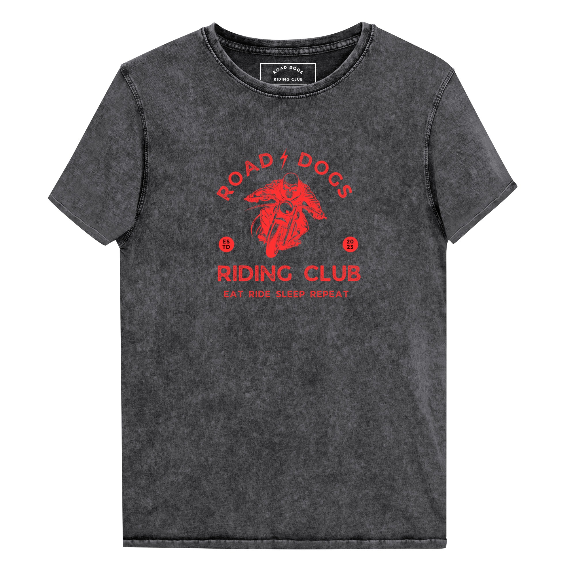 Denim T-Shirt (Red on Black)