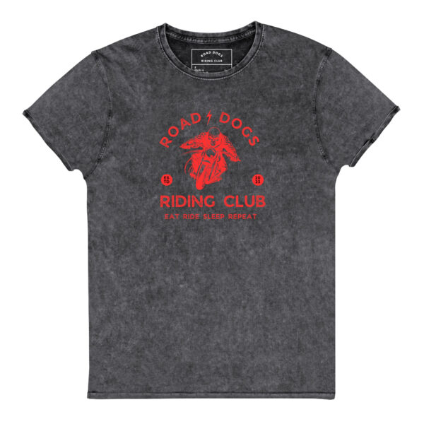 Denim T-Shirt (Red on Black) - Image 2