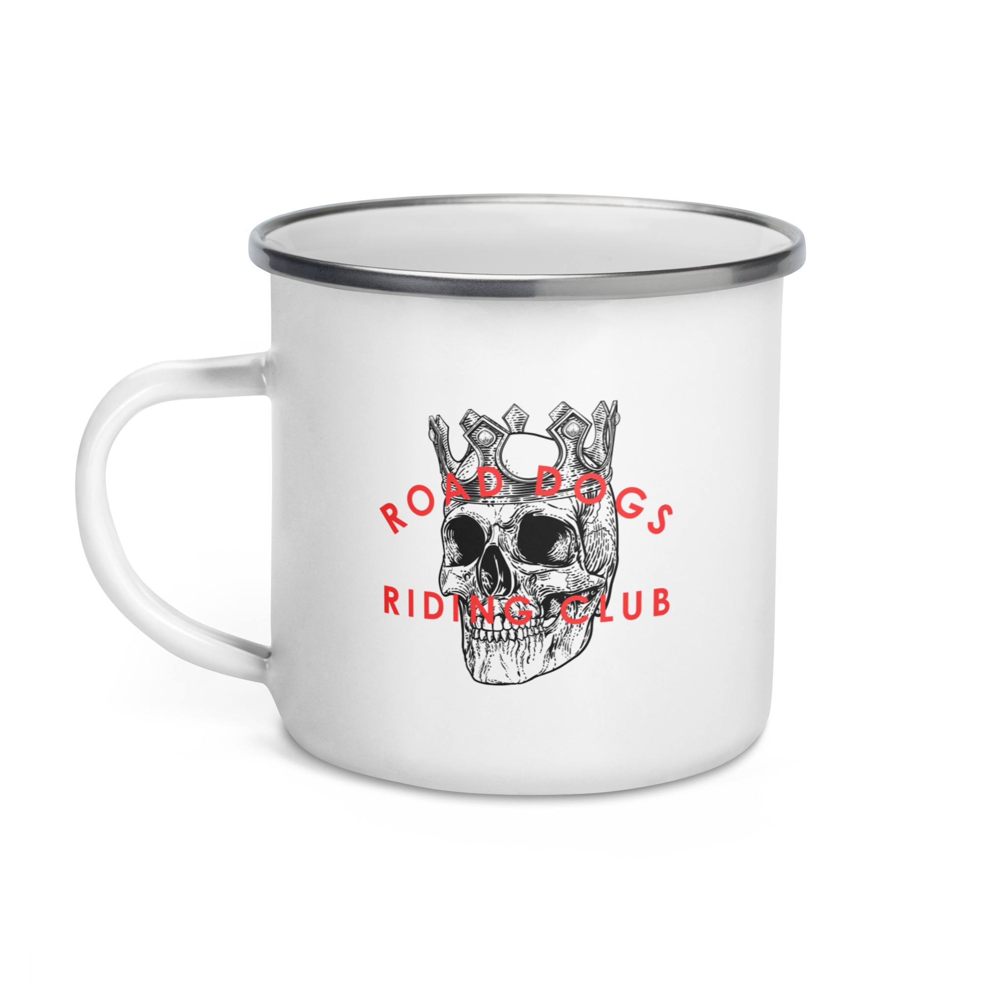 Black Skull King Enamel Mug