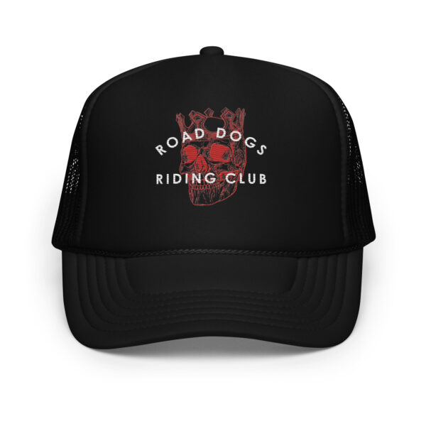Red Skull King Foam Trucker Hat (Black)