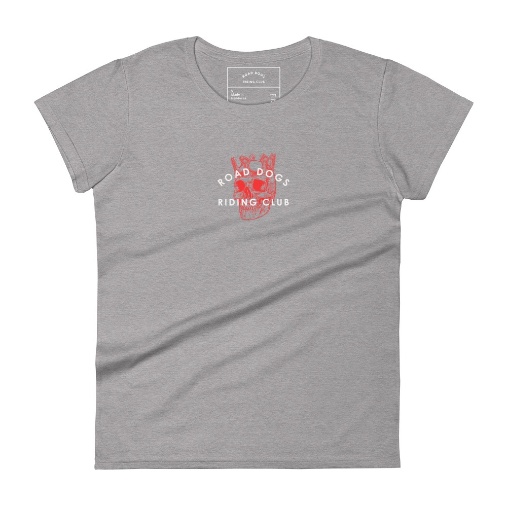 Skull & Crown Women’s Short Sleeve T-Shirt (Heather Grey)