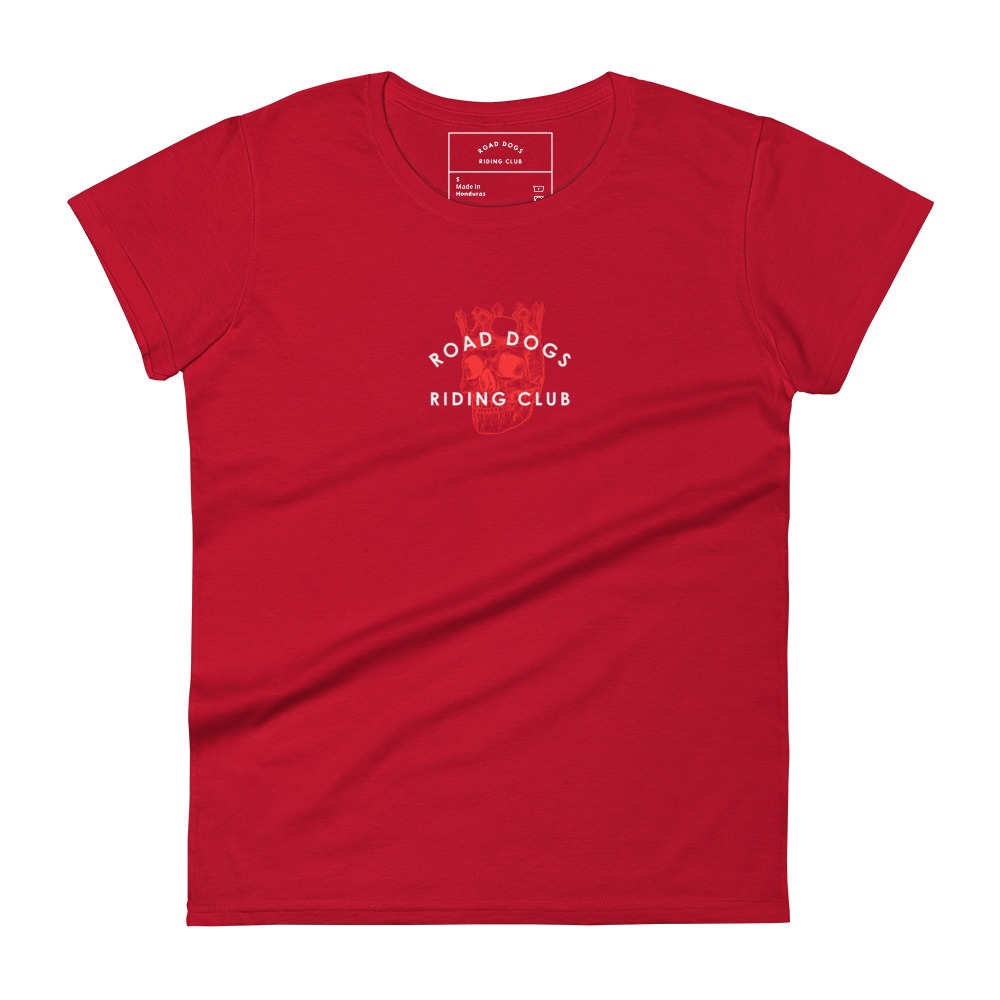 Skull & Crown Women’s Short Sleeve T-Shirt (Red)