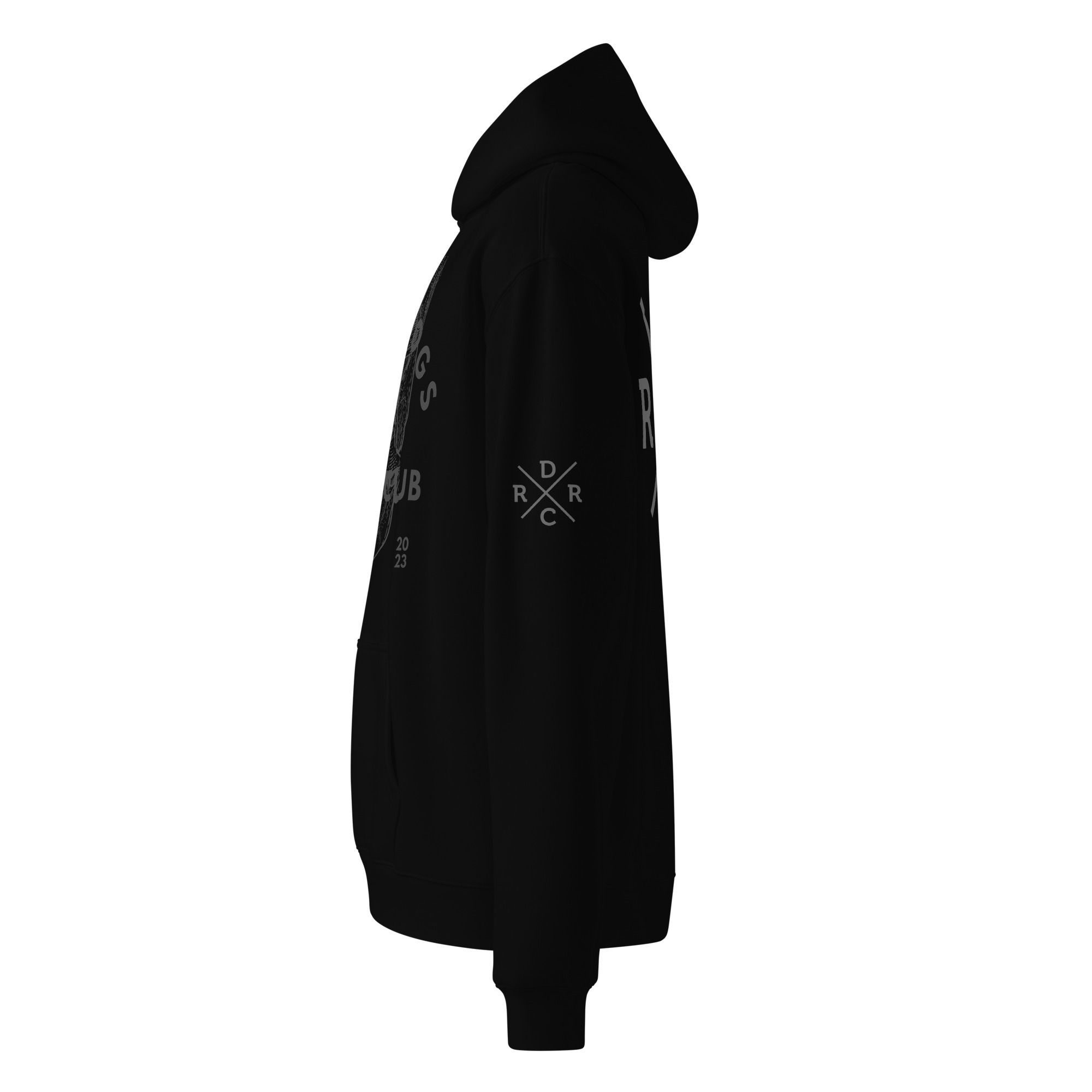 Unisex Oversized Hoodie (Monochromatic Grey & Black) - Image 5